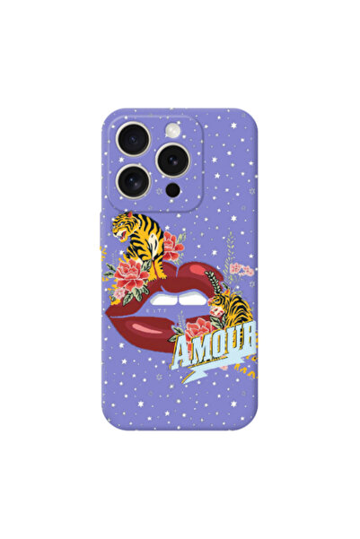 Other Apple iPhone 15 Pro Amour Purple Colored Silicone TPU Θήκη
