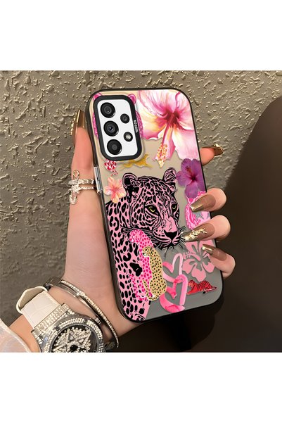 Hontinga Samsung Galaxy A73 Compatible Silicone Edge Hard Back Case Couple Ph...