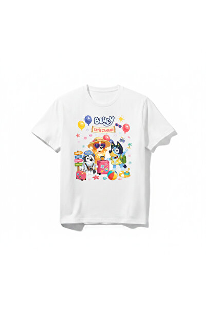 URBANTRENDSTORE تي شيرت Bluey Holiday بتصميم خاص للجنسين، للبنات والأولاد، بر...