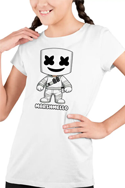 OEM Tricou Copii Fete Marshmello Chibi Cartoon
