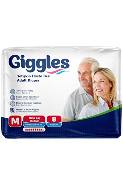 Yıldızan Terra Organik Giggles Adult Waist Tie Diapers Medium 8-Pack 1 Pack 8...
