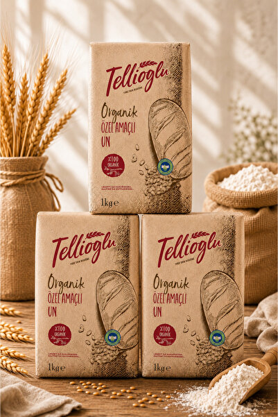 tellioğlu Organik Özel Amaçlı Un 3x1 Kg