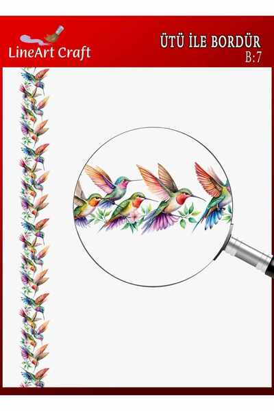 LİNEART Iron-On Border Rubon Transfer Printing Wood & Fabric Transfer No.:B07...