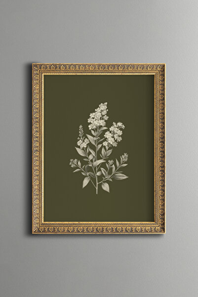 epiqart Elegant White Floral Design - Vintage Patterned Frame - Slim Model