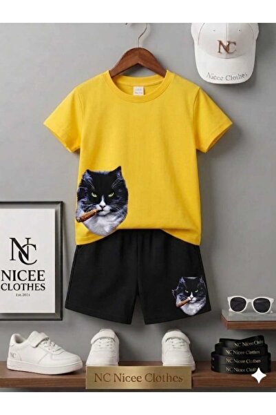 NC Nicee Clothes ΚΑΛΟΚΑΙΡΙΝΟ ΠΑΙΔΙΚΟ ΜΠΛΟΥΖΑΚΙ ΣΟΡΤΣ UNISEX (ΕΚΤΥΠΩΣΗ ΓΑΤΑΣ Μ...