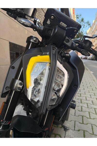 Ark Sticker KTM Duke Gen 2 Kasa 2017 Ve 2023 Gündüz Led Sticker Set Koyu Sarı