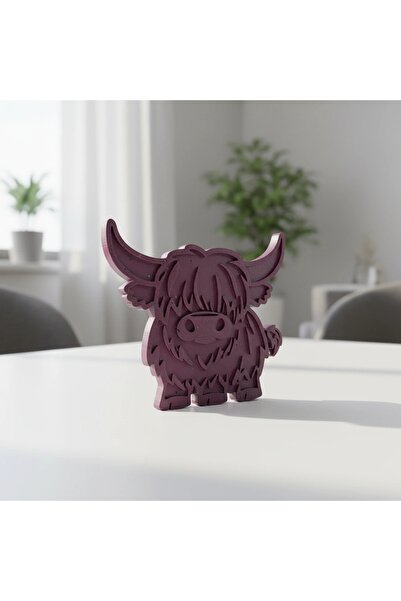 OEM Highland Cattle 3D Printed Decorative Cup Holder