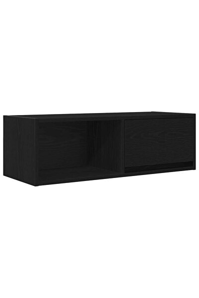 vidaxl TV cabinet Black oak 80x31x25.5 cm Processed wood