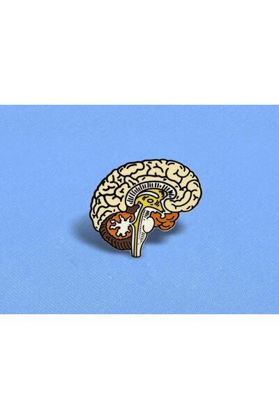 SKYPINZ Gray Bristle Brooch - Pin Fastening Method