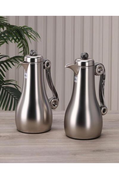 aljahwari Trams Novara Set of Two Pots, Inside and Outside, Premium Steel for...