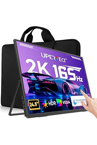 UPERFECT 24,5 inç 2K 165Hz Dokunmatik Ekran Taşınabilir Monitör 2560x1440 QHD...