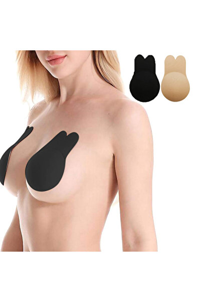 Sthxyfaith 2 Pieces Sticky Bra Backless Strapless Bra Push Up Adhesive Invisi...