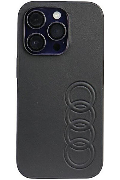 Audi Πίσω Κάλυμμα Δερμάτινο / Πλαστικό Μαύρο (iPhone 14 Pro) Κωδικός: AU-TPUP...