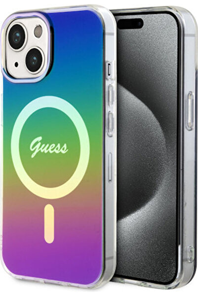 Guess Ιριδίζον Πλαστικό Πολύχρωμο Πίσω Κάλυμμα (iPhone 15) Κωδικός: GUHMP15SH...