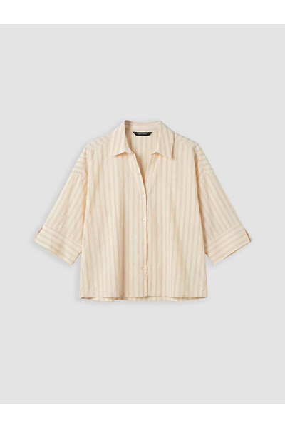 LC Waikiki Esvab • Modern & Distinctive Striped Loose Fit Women's Shirt