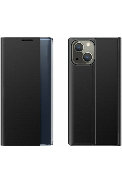 Hurtel Sleep Book Συνθετικό Δέρμα / Πλαστικό Μαύρο (iPhone 13 mini)