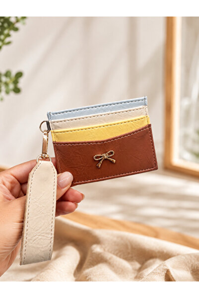 Sellini Women's Card Holder with Keychain and Bow Detail, 4 Colors