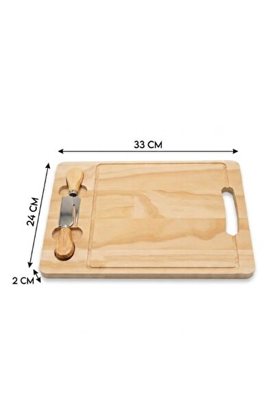 SepetçiBaba Bamboo Cheese Set with Knife Set - 40