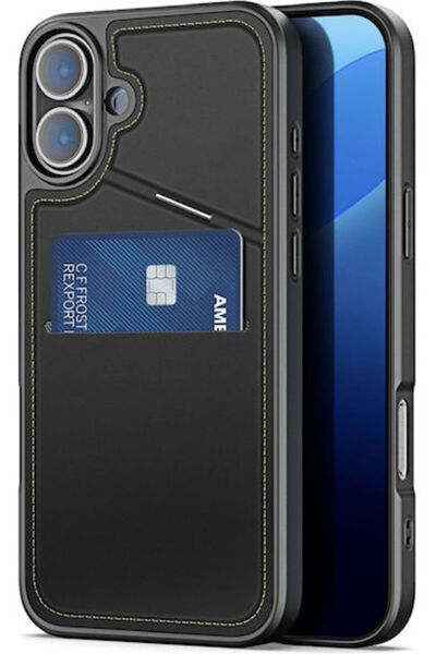 OEM Ii Mag Πίσω Κάλυμμα Συνθετικό Δέρμα / Πλαστικό / Σιλικόνη Μαύρο (iPhone 1...