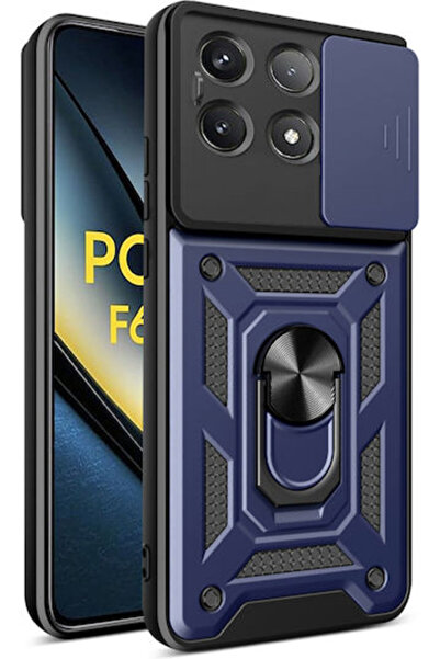 Techsuit Camshield Πίσω Κάλυμμα Πλαστικό / Σιλικόνης Μπλε (Poco F6 Pro)