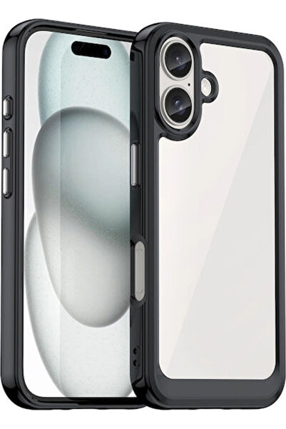 Hurtel Πίσω Κάλυμμα Σιλικόνης / Πλαστικό Μαύρο (iPhone 16)