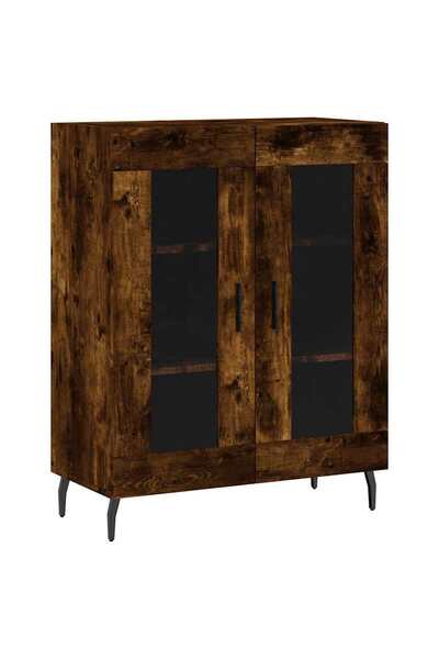 vidaxl Dulap, stejar fumuriu, 69,5x34x90 cm, lemn compozit