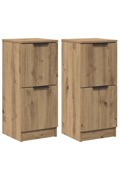 vidaxl Dulapuri, 2 buc., stejar artizanal, 30x30x70 cm, lemn compozit