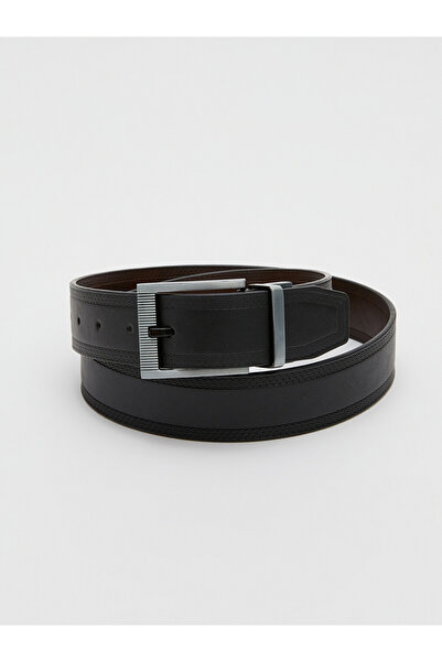 LC Waikiki Black Leather Look Men's Belt