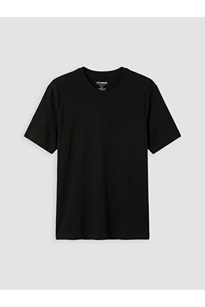 LC Waikiki Black Regular Fit 100% Cotton Basic Men's T-Shirt 3-Pack from Güli...