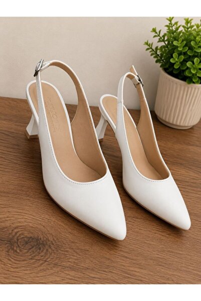 GENCTANİR SHOES Kadin Harmony Siyah Cilt Topuklu Ayakkabı