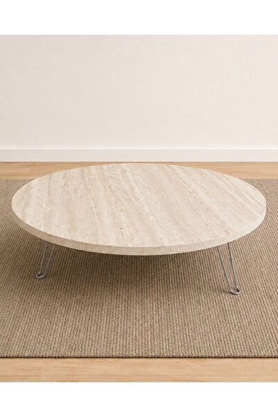 SHOOVVEL Mindy 90x90 MDF Katlanabilir Demir ayaklı Yer Sofrası - Hamur Açma T...