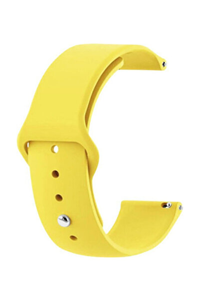 OEM Λουράκι Smartwatch 20mm Σιλικόνης Απλό Κίτρινο