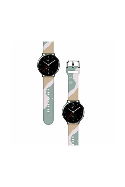 Hurtel Moro Λουράκι Σιλικόνης Μαύρο Καμουφλάζ (17) (Galaxy Watch 42mm)