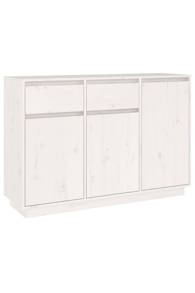 vidaxl Servantă, alb, 110x34x75 cm, lemn masiv de pin
