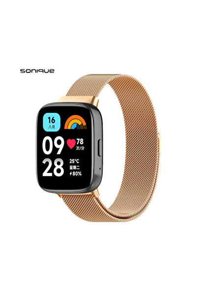 Other Λουράκι Sonique από Ανοξείδωτο Ατσάλι Ροζ Χρυσό (Redmi Watch 3 Active)