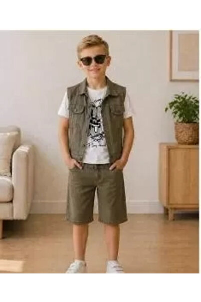 Veraura Lifestyle 5/12 Years Old Children's Set with Denim Fabric T-Shirt