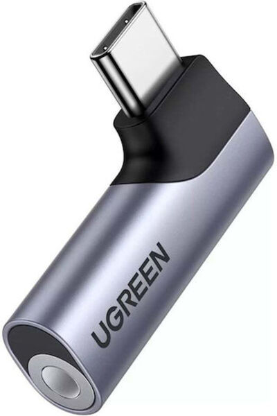 Ugreen Cm460 Μετατροπέας USB-C Αρσενικό σε 3.5mm Θηλυκό Γκρι 1 Τεμάχιο