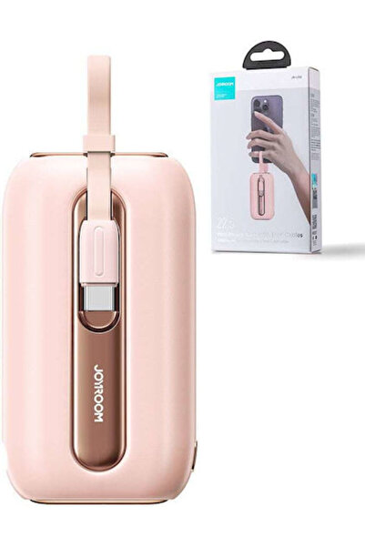 Joyroom Πολύχρωμη Σειρά JR-L012 Power Bank 10000mAh 22.5W με 2 Θύρες USB-C Ροζ