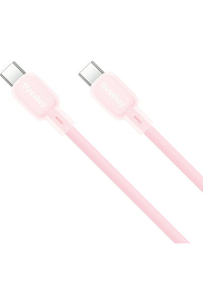 Xo Καλώδιο USB 2.0 USB-C αρσενικό - USB-C 60W Ροζ 1μ (16.005.0371)