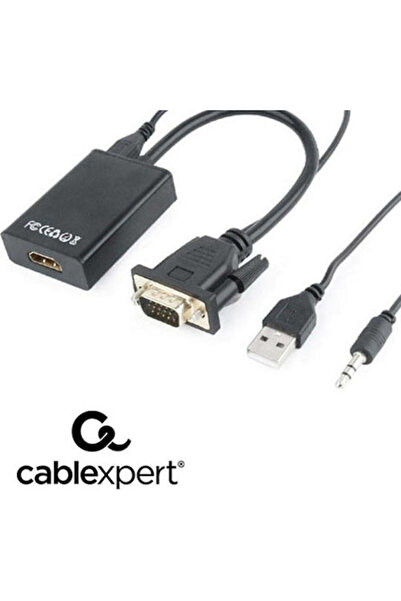 Cablexpert Μετατροπέας 3.5mm / USB-A / VGA αρσενικό σε HDMI θηλυκό 1 τεμάχιο ...