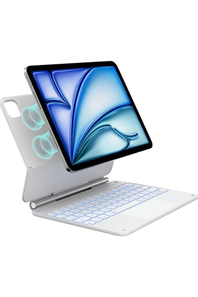 typecase Ανθεκτική Θήκη Flip με Πληκτρολόγιο Λευκή (iPad Air 11 2024/2025)