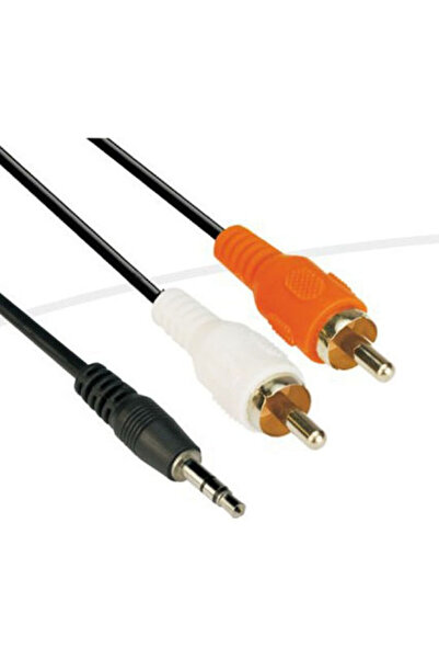 VCOM Cv212 Καλώδιο Βύσμα 3.5mm αρσενικό σε 2x RCA Chinch αρσενικό 5μ Μαύρο
