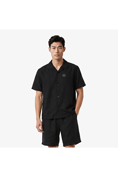 United4 Regular Fit Men's Black Shirt