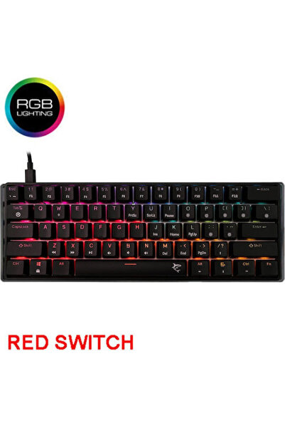 white shark Shinobi 2 Μηχανικό Πληκτρολόγιο Gaming 60% με προσαρμοσμένους κόκ...