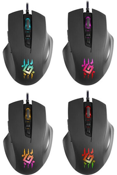 Defender Wolverine GM-700L RGB Ποντίκι Gaming 12800 DPI Μαύρο