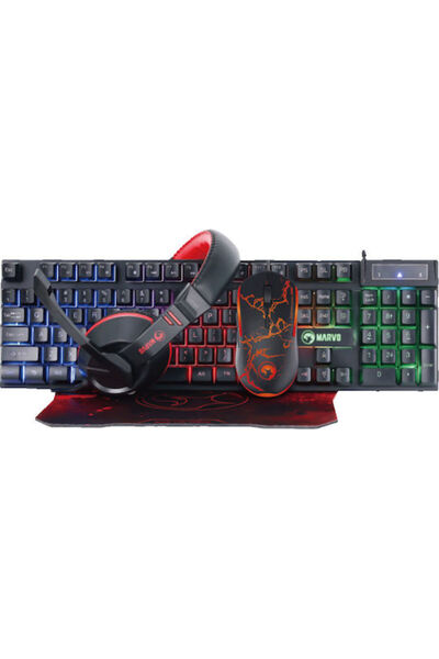 MARVO CM409 Σετ πληκτρολογίου gaming με φωτισμό RGB και ποντίκι (Αγγλικό US)