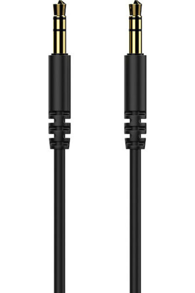 Celebrat Καλώδιο Ήχου Jack 3.5mm, Αρσενικό 3.5mm - Αρσενικό 3.5mm, Μαύρο, 1μ,...