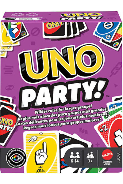 Mattel Games Επιτραπέζιο παιχνίδι Uno Party για 6+ παίκτες, 7+ ετών Mattel Κω...