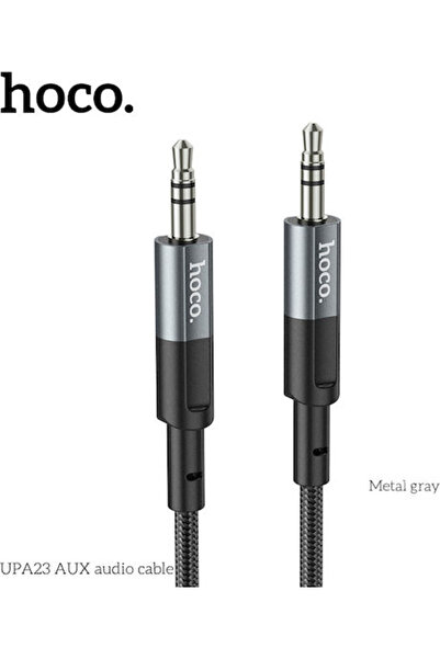 hoco. Hoco Καλώδιο Ήχου 3.5mm Αρσενικό σε 3.5mm Αρσενικό, Μαύρο, 1μ, με Επιχρ...