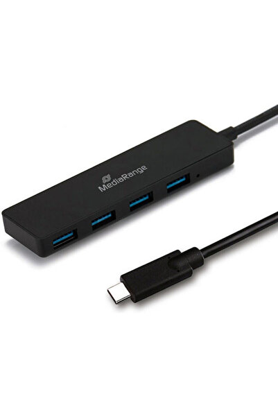 MediaRange Διανομέας USB 4 Θυρών USB 3.0 με σύνδεση USB-C Κωδικός: MRCS508